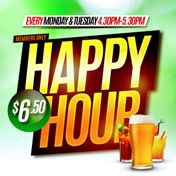 MEMBERS HAPPY HOUR | Twin Towns Clubs & Resorts